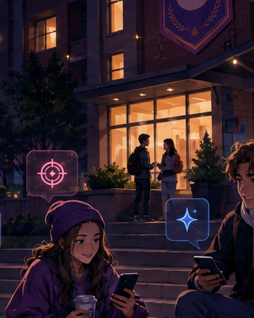 Relaxed campus helper avatar created only for FAQ
